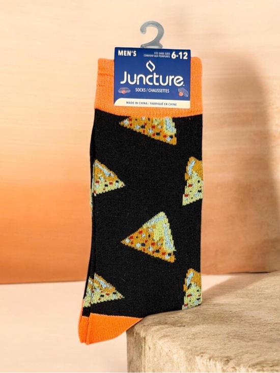 Juncture Other - Juncture Men's Novelty Pepperoni Pizza Print Crew Socks Size 6-12 🍕